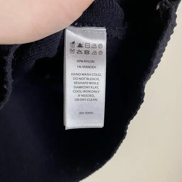 BAILEY/44 Black Ribbed Knit Square Neck Tank Top Size Large - Picture 5 of 7